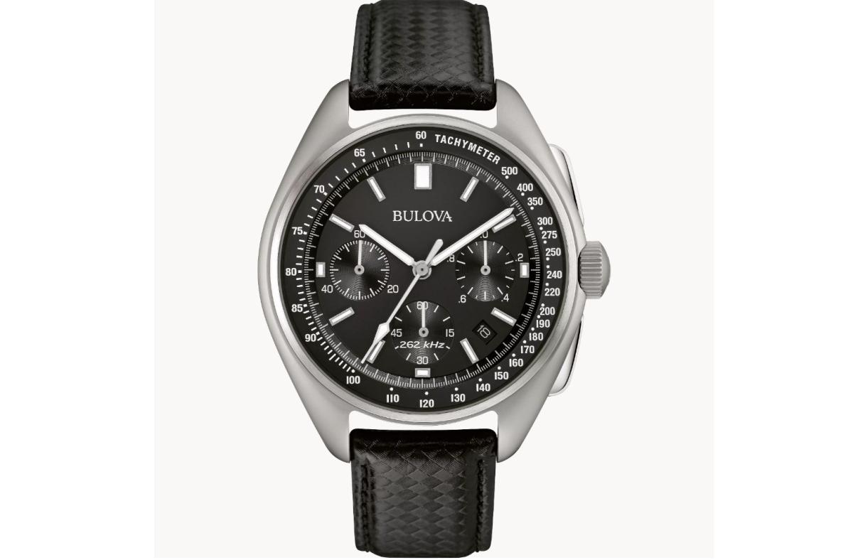 Lunar Pilot Black Woven Band - Bulova